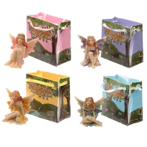 Cute Mini Garden Flower Fairy Figurine in a Gift Bag FY442