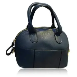 Cute PU Leather and Solid Color Design Women's Tote Bag - Deep Blue
