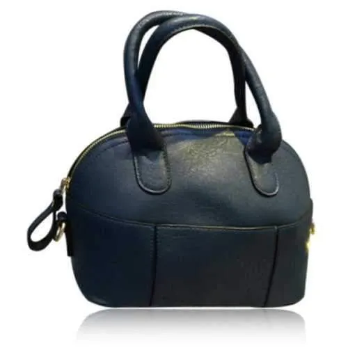 Cute PU Leather and Solid Color Design Women's Tote Bag - Deep Blue