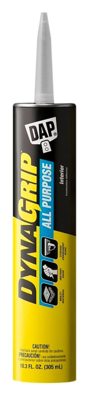 DAP DYNAGRIP 27501 Construction Adhesive, Tan, 10.3 oz Cartridge :EA: QUANTITY: 1