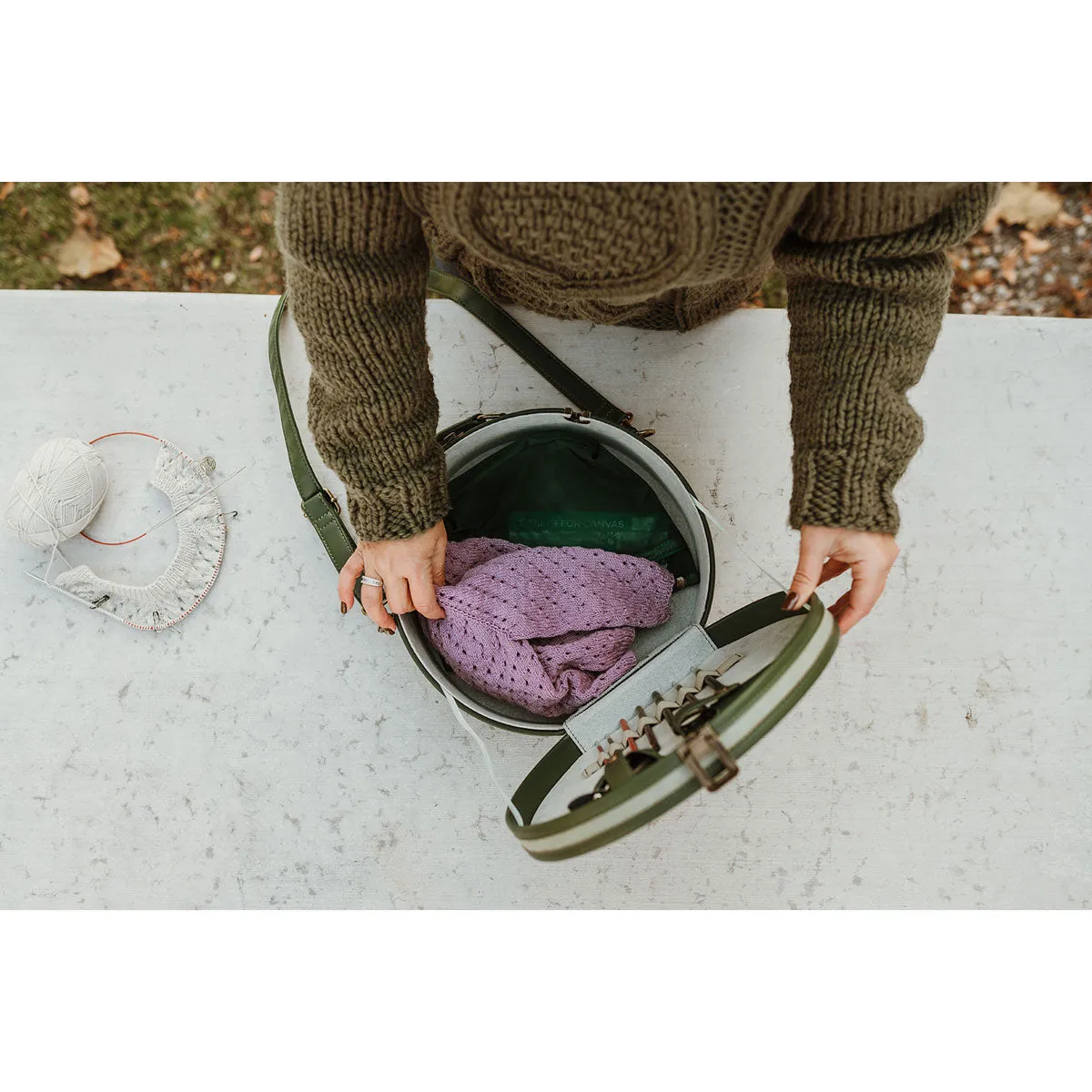 della Q Maker's Hat Box - Sage