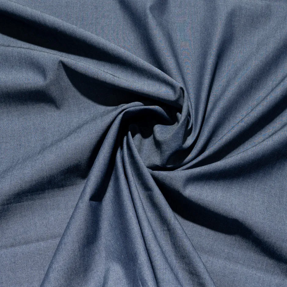 Denim Blue Superfine Chambray Cotton