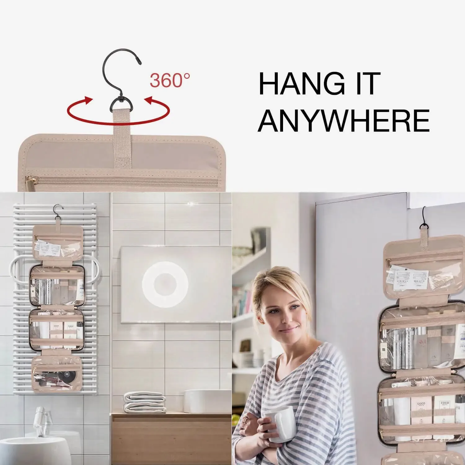 Designer Hanging Travel Toiletry Bag