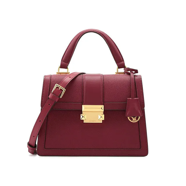 Designer Leather Tote Shoulder Messenger Handbag
