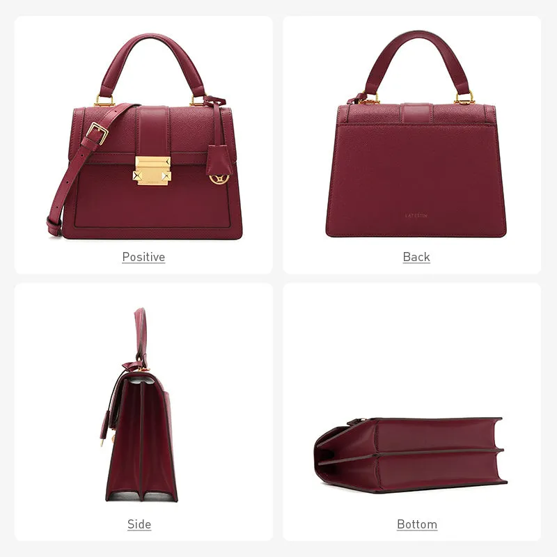 Designer Leather Tote Shoulder Messenger Handbag