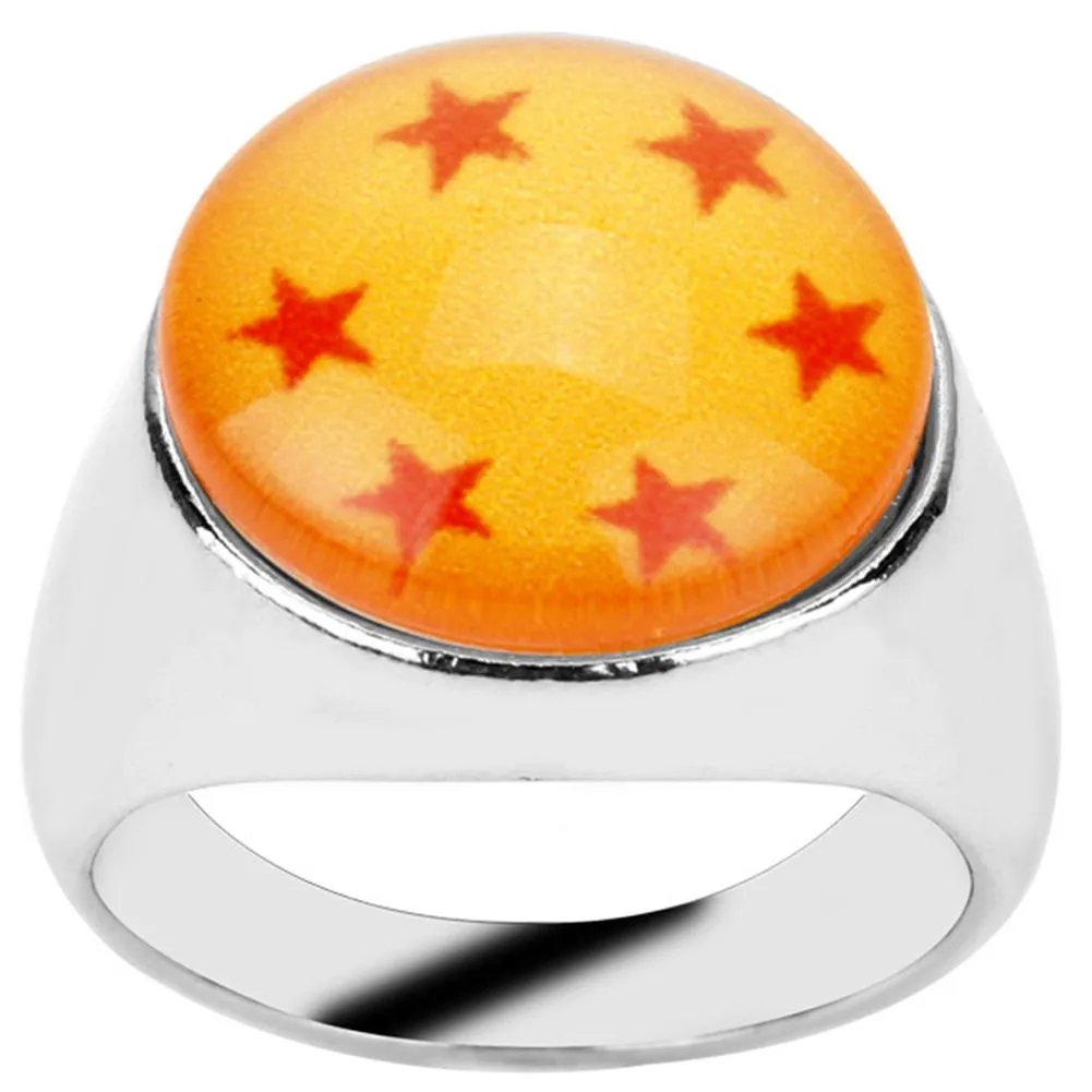 Dragon Ball Goku Z Stars Rings for Men Women Cosplay Punk Jewelry