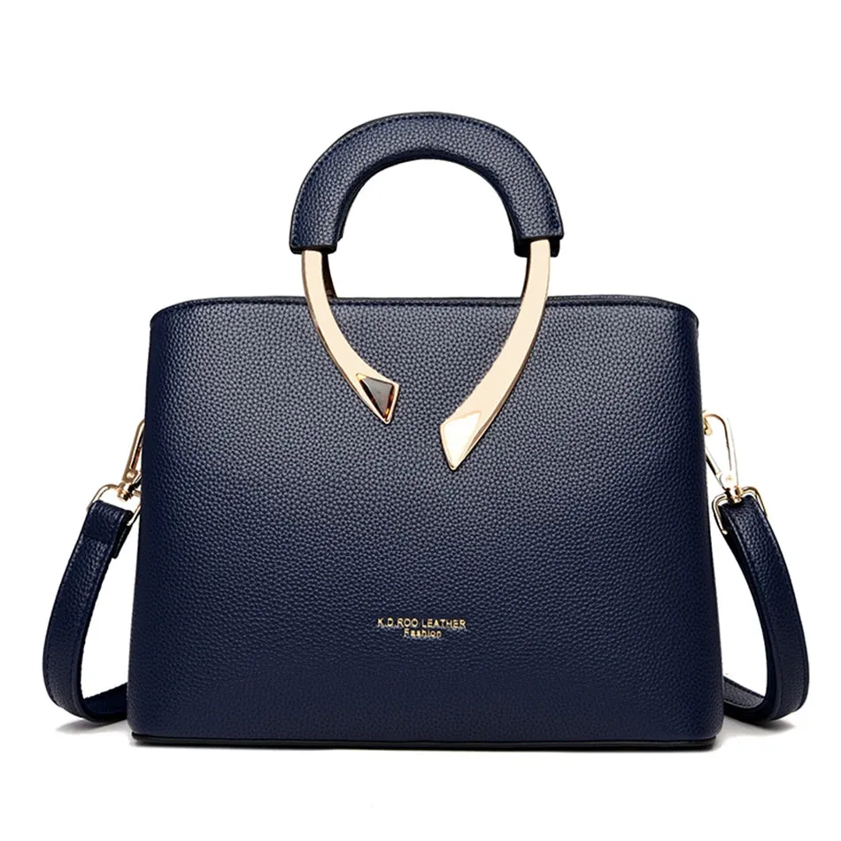 Elegant Burgundy Leather Casual Tote
