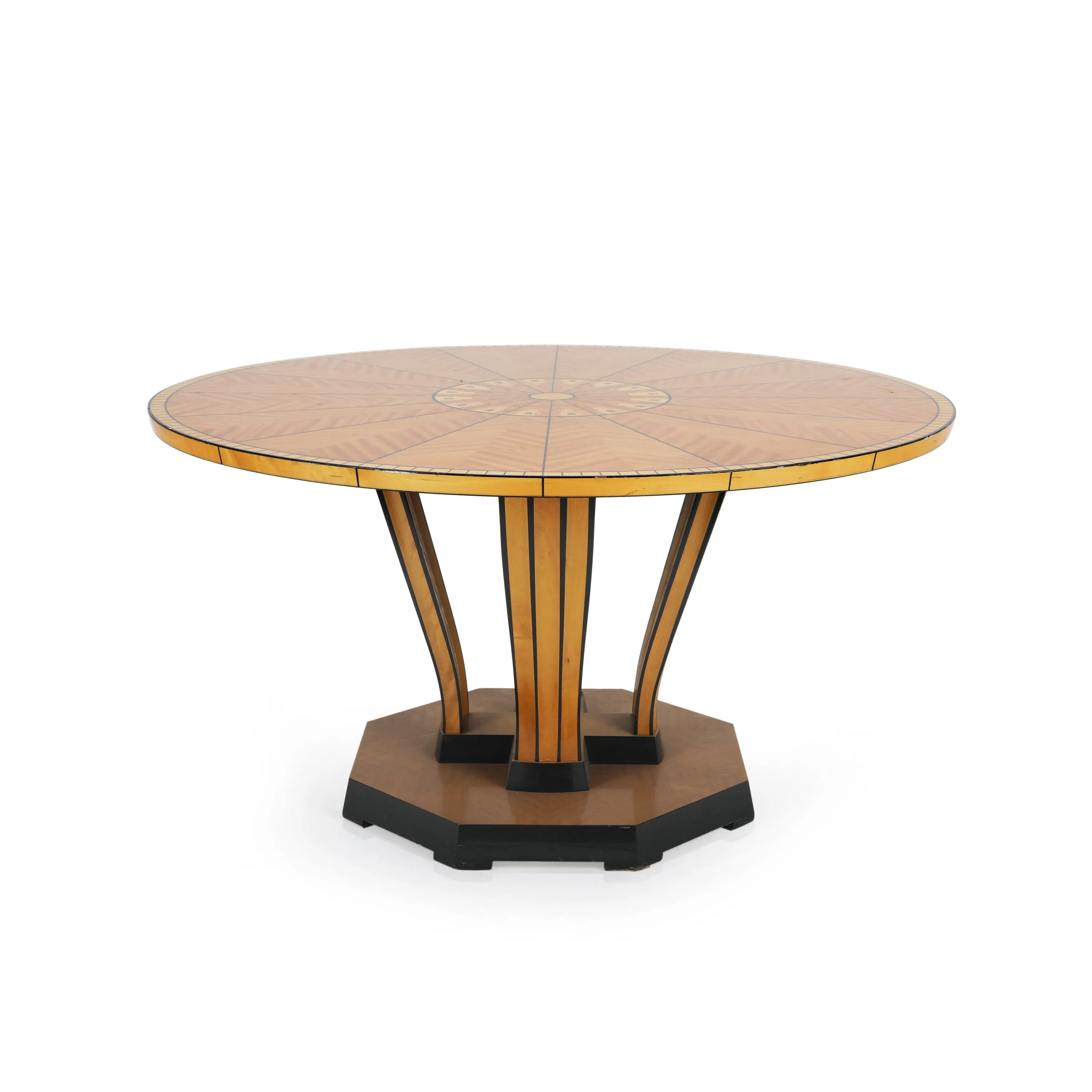 Eliel Saarinen Design Ornate Wood Dining Table
