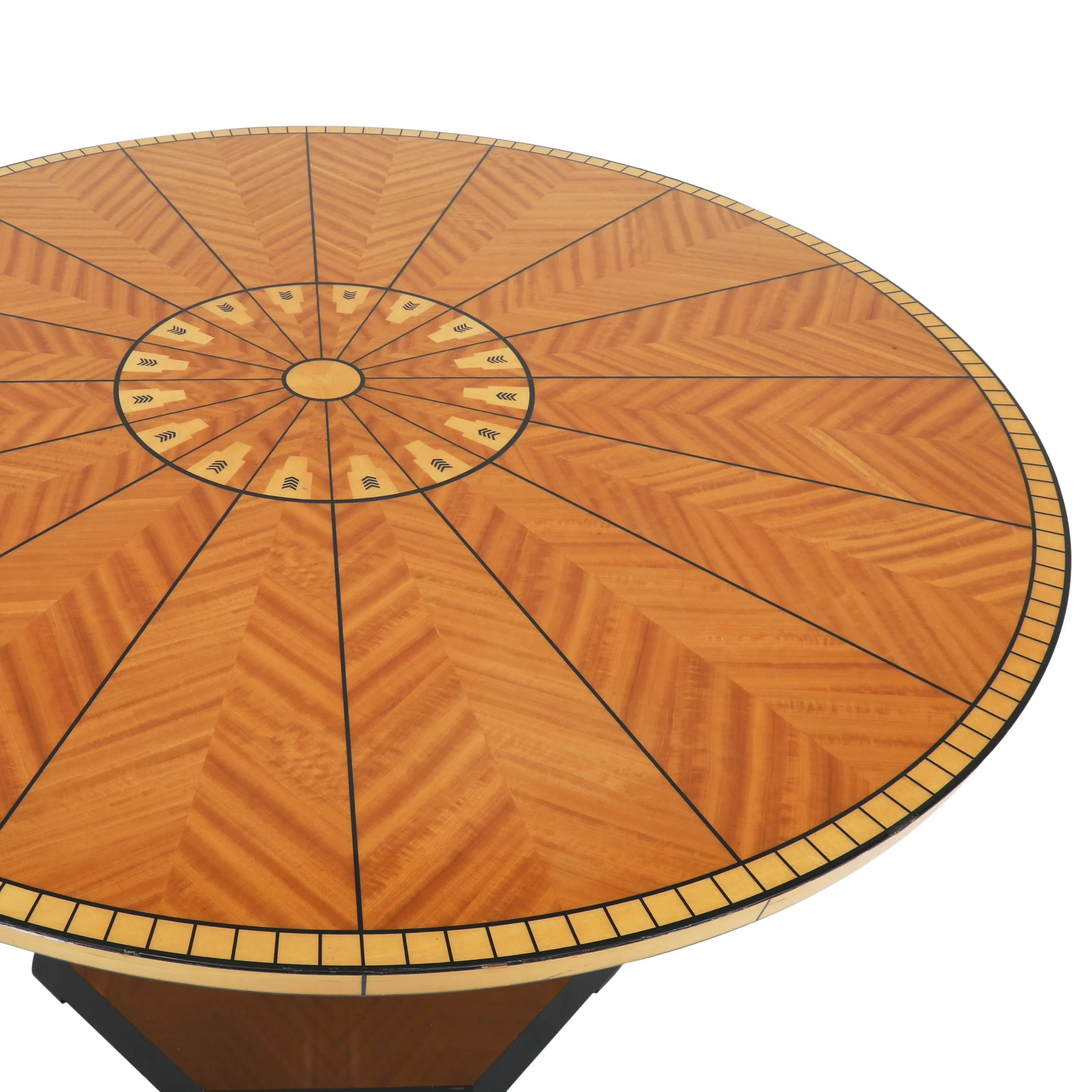 Eliel Saarinen Design Ornate Wood Dining Table