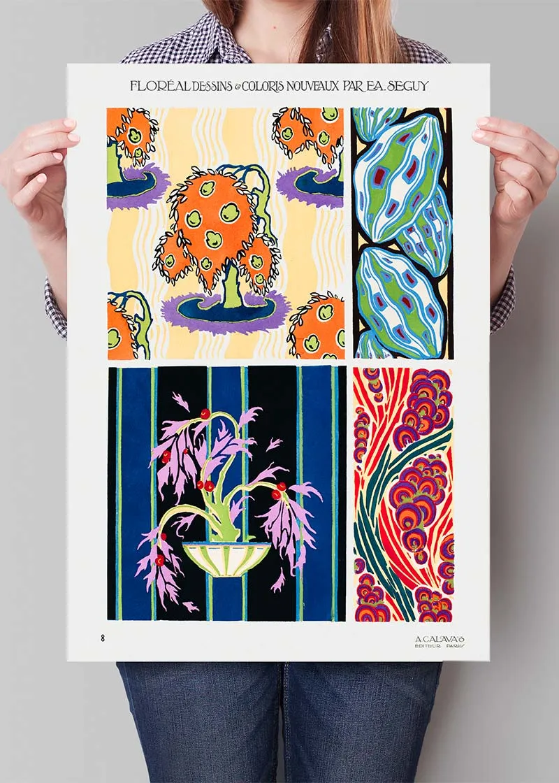 Emile-Alain Séguy Art Nouveau Pattern Print 007
