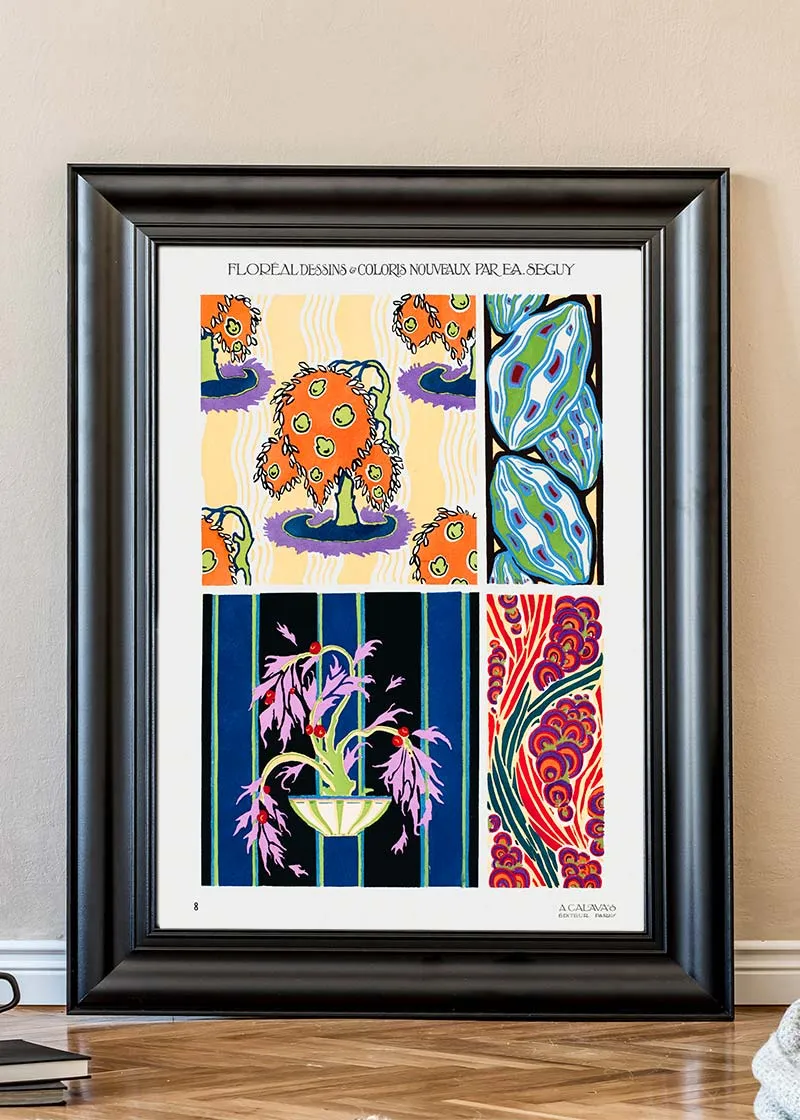 Emile-Alain Séguy Art Nouveau Pattern Print 007