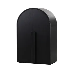 Ex Display - Alora 150cm (H) Ash Curve Cabinet - Full Black