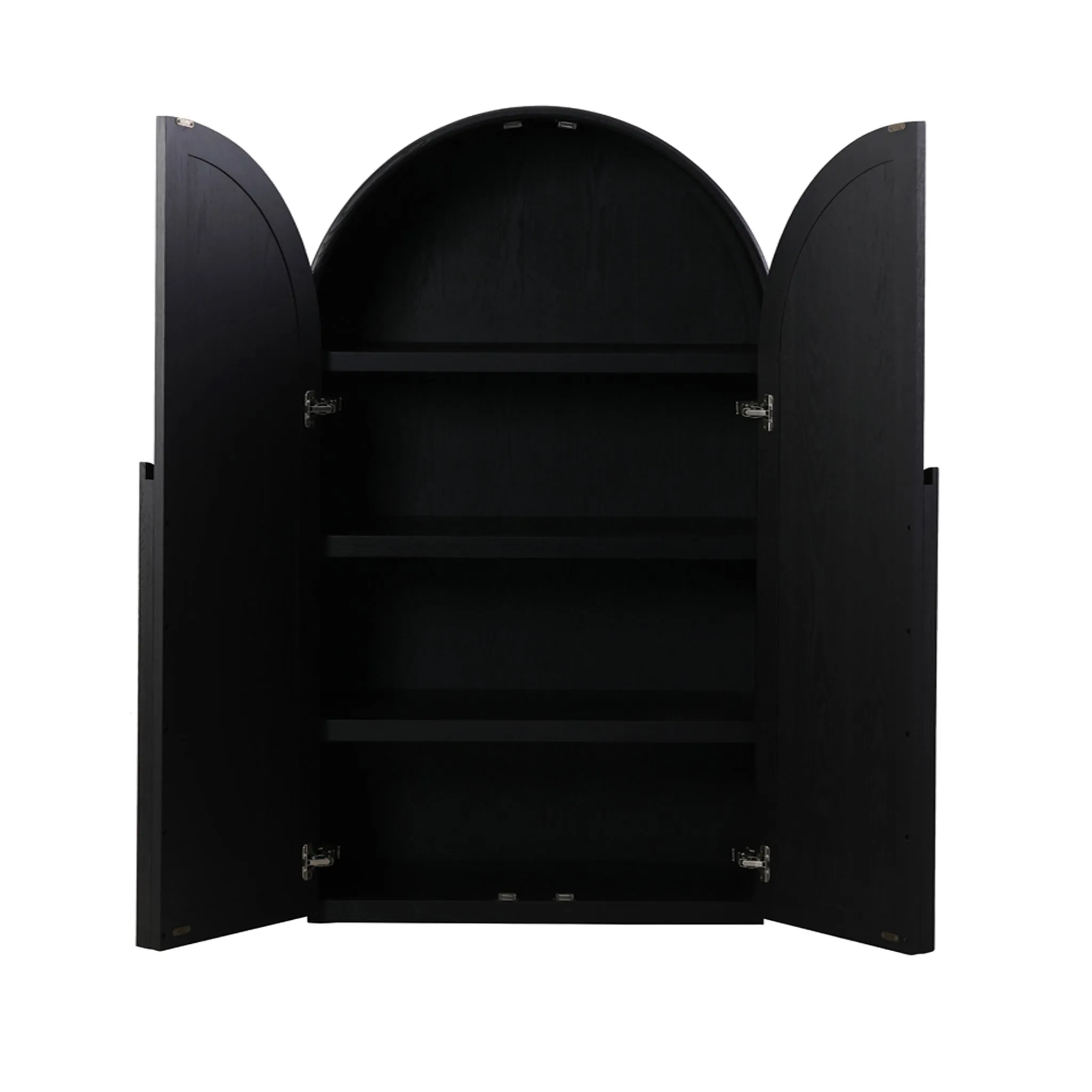 Ex Display - Alora 150cm (H) Ash Curve Cabinet - Full Black
