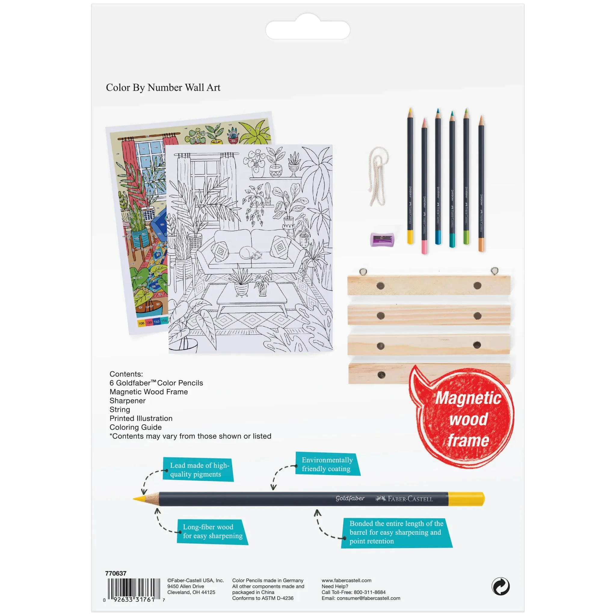 Faber-Castell Color by Number for Adults Wall Art: Plant Room