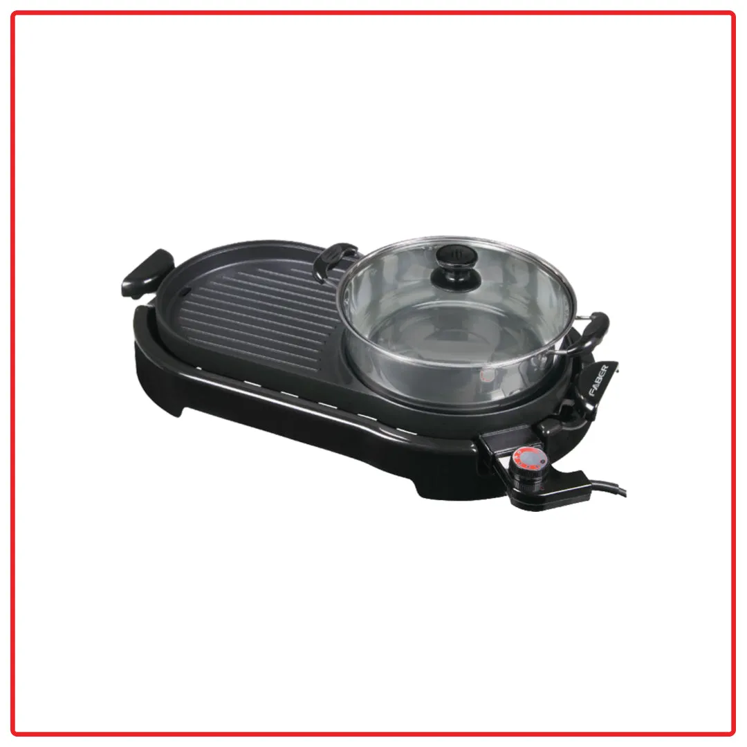 Faber FBQ PARTY GRILL 899 2000W Steamboat with Electric Griller