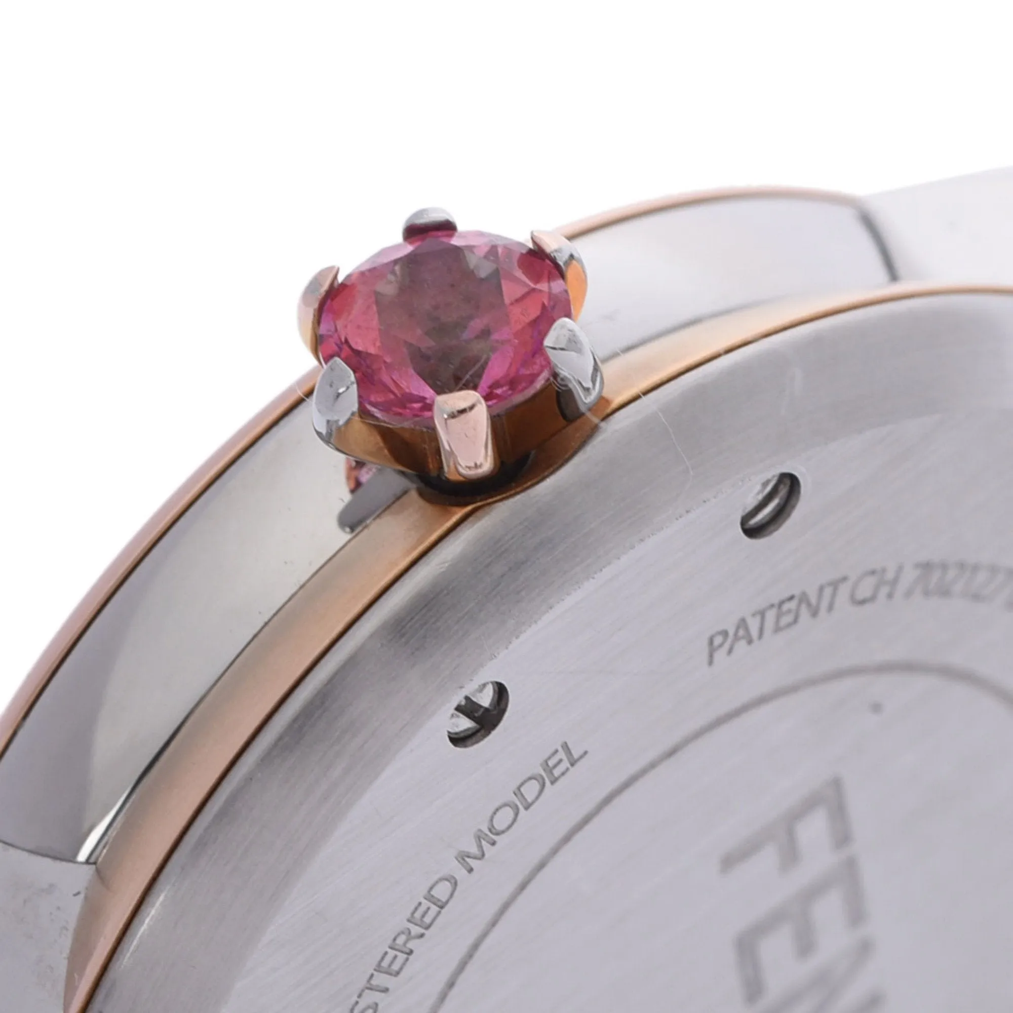 FENDI Eye Shine 12100S Ladies SS GP Watch Quartz Shell Dial