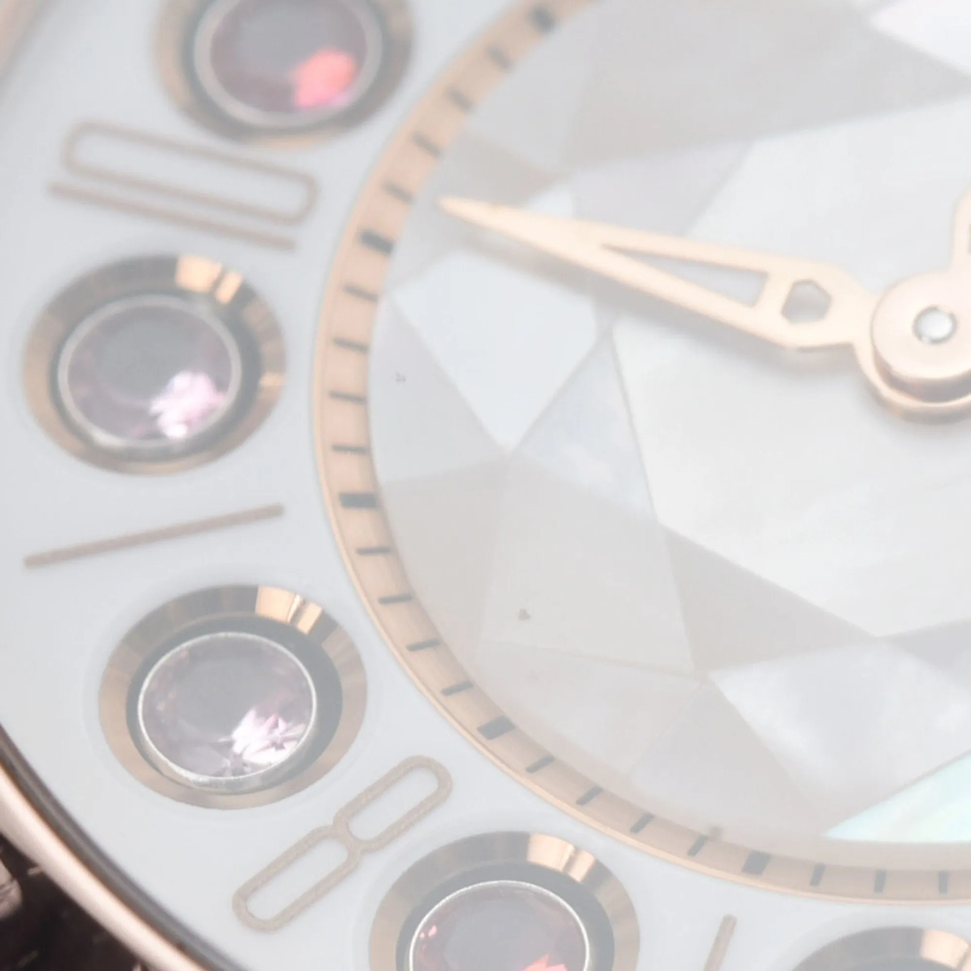 FENDI Eye Shine 12100S Ladies SS GP Watch Quartz Shell Dial
