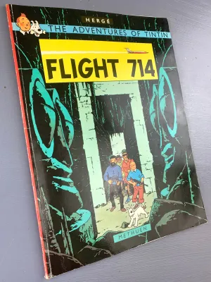 Flight 714 - Tintin 1975 Methuen 1st UK Paperback Edition Book