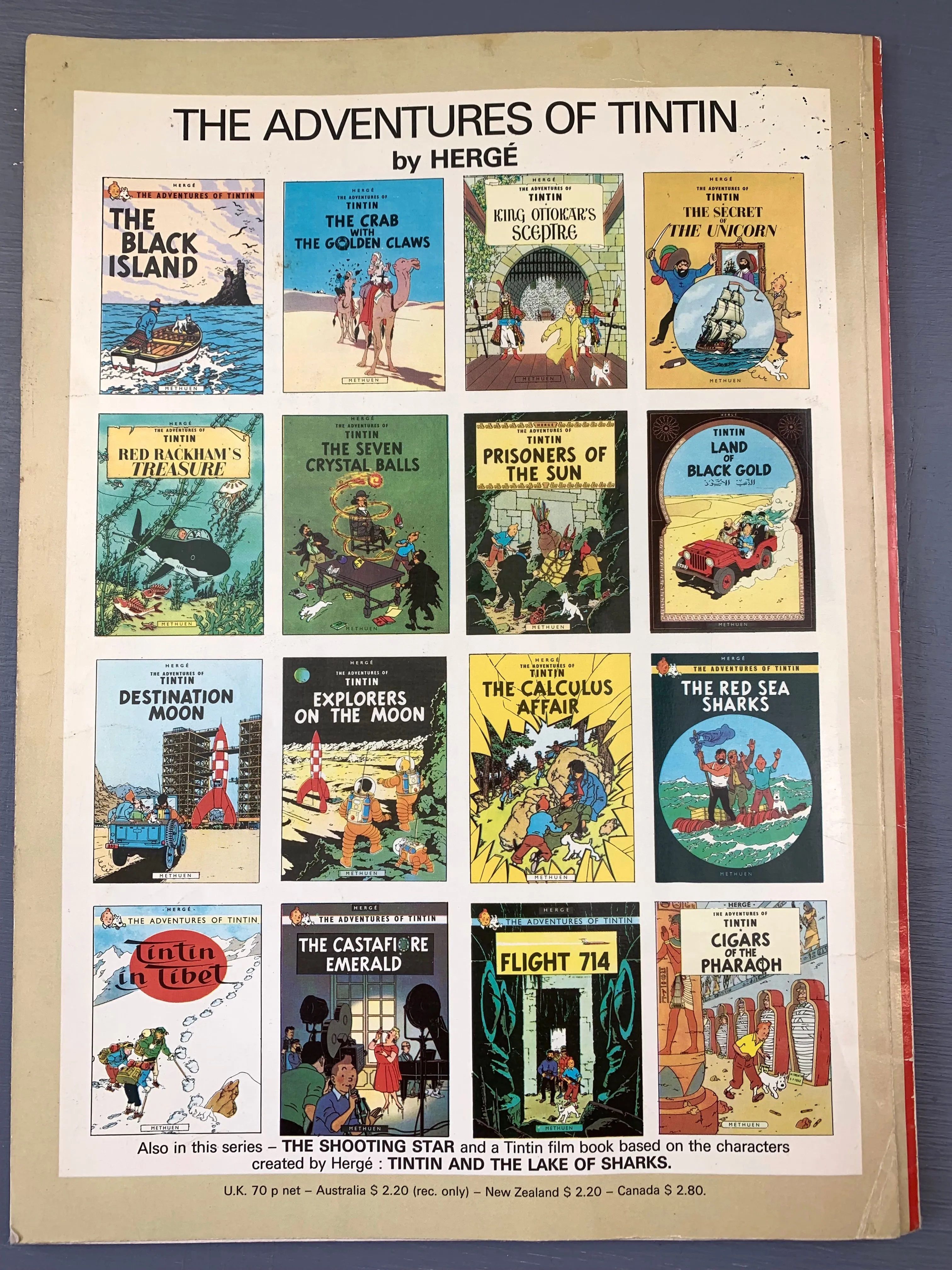 Flight 714 - Tintin 1975 Methuen 1st UK Paperback Edition Book