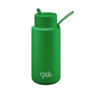 Frank Green - Ceramic Reusable Bottle - Straw Lid - 34oz/1,000ml - Evergreen
