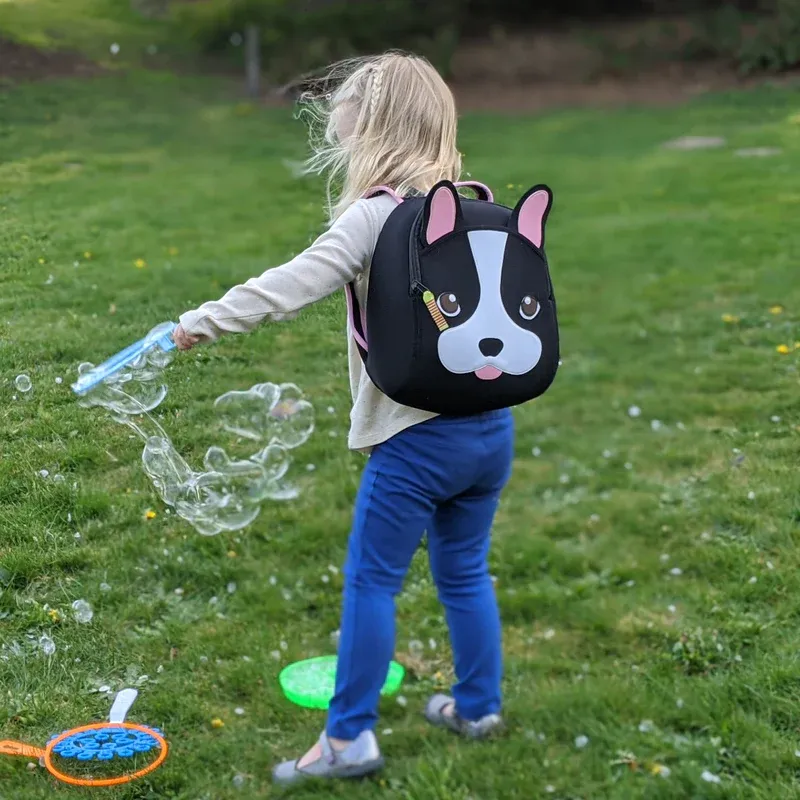 French Bulldog Preschool  Backpack - Dabbawalla Bags