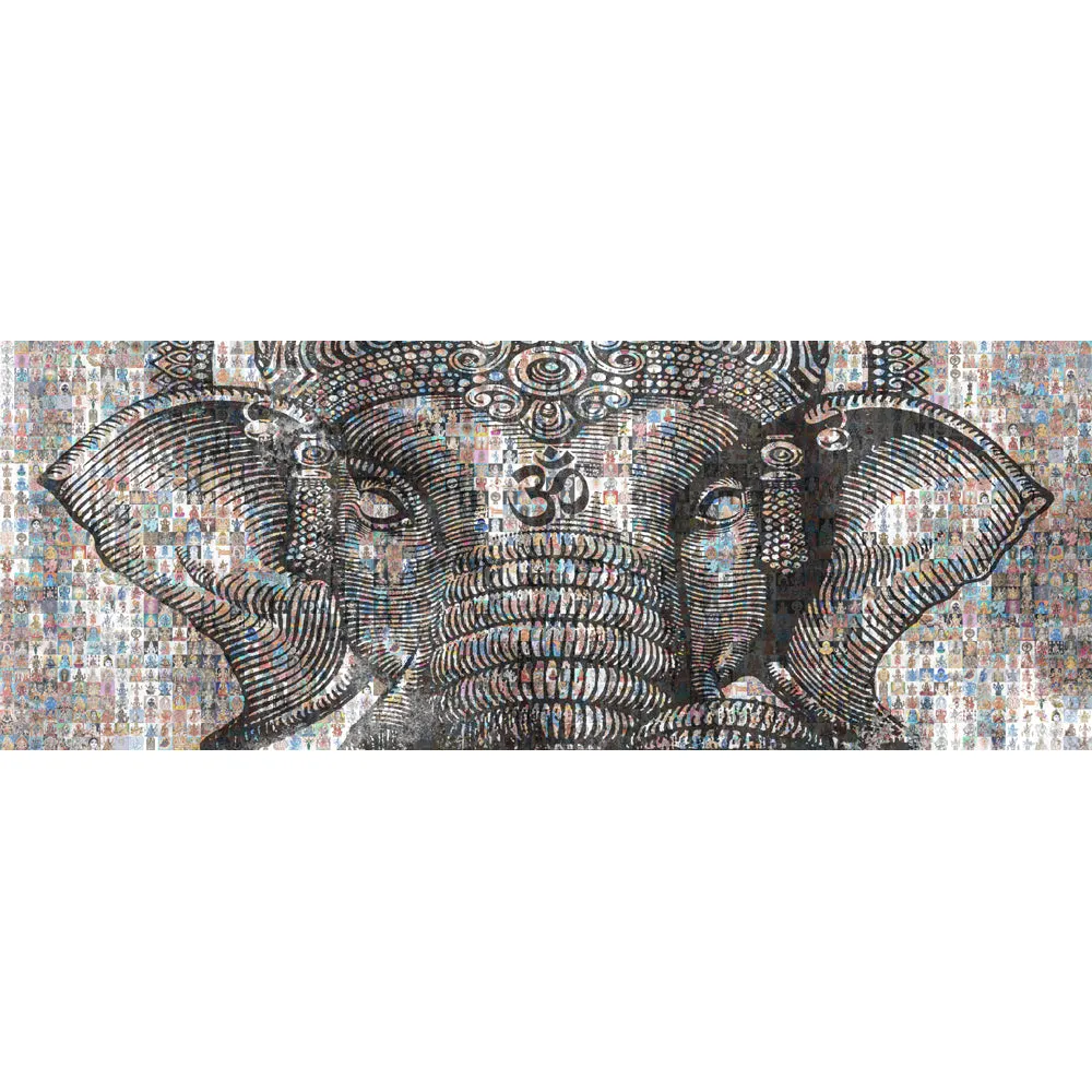 Ganesh Silhouette BW Rec