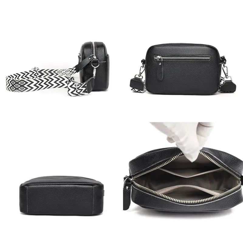 Genuine Leather Petite Crossbody Shoulder Bag