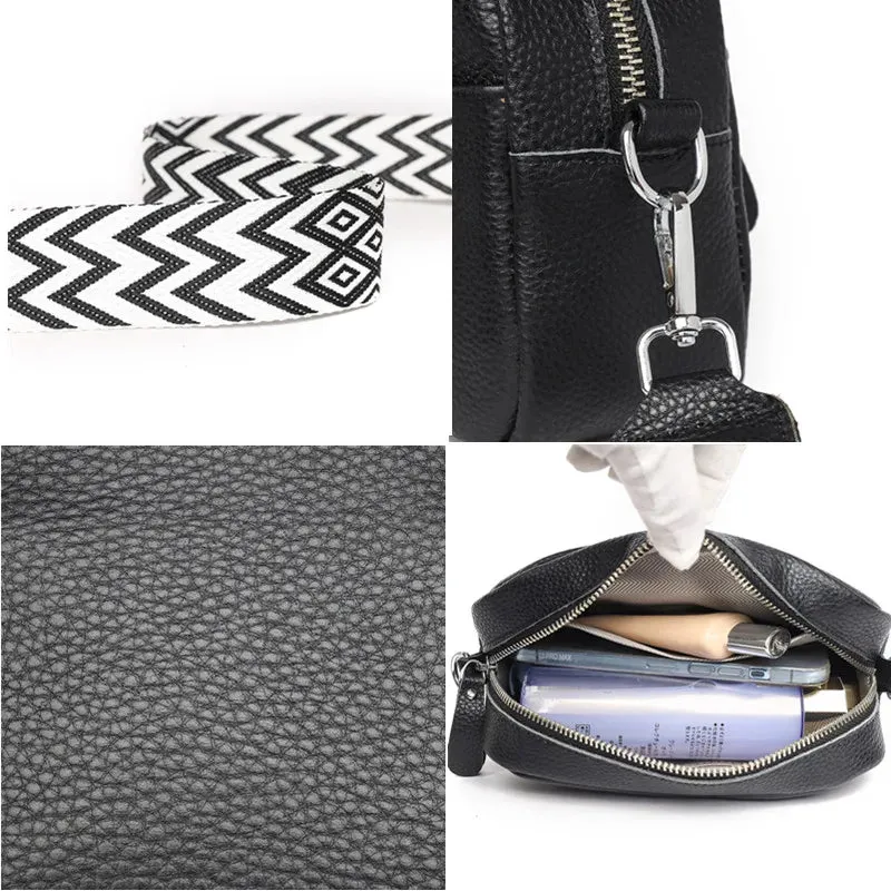 Genuine Leather Petite Crossbody Shoulder Bag