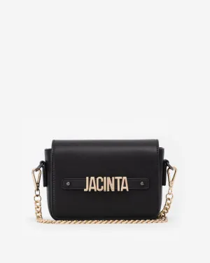 Gold Edition: Crossbody Bag in Black with Personalised Hardware