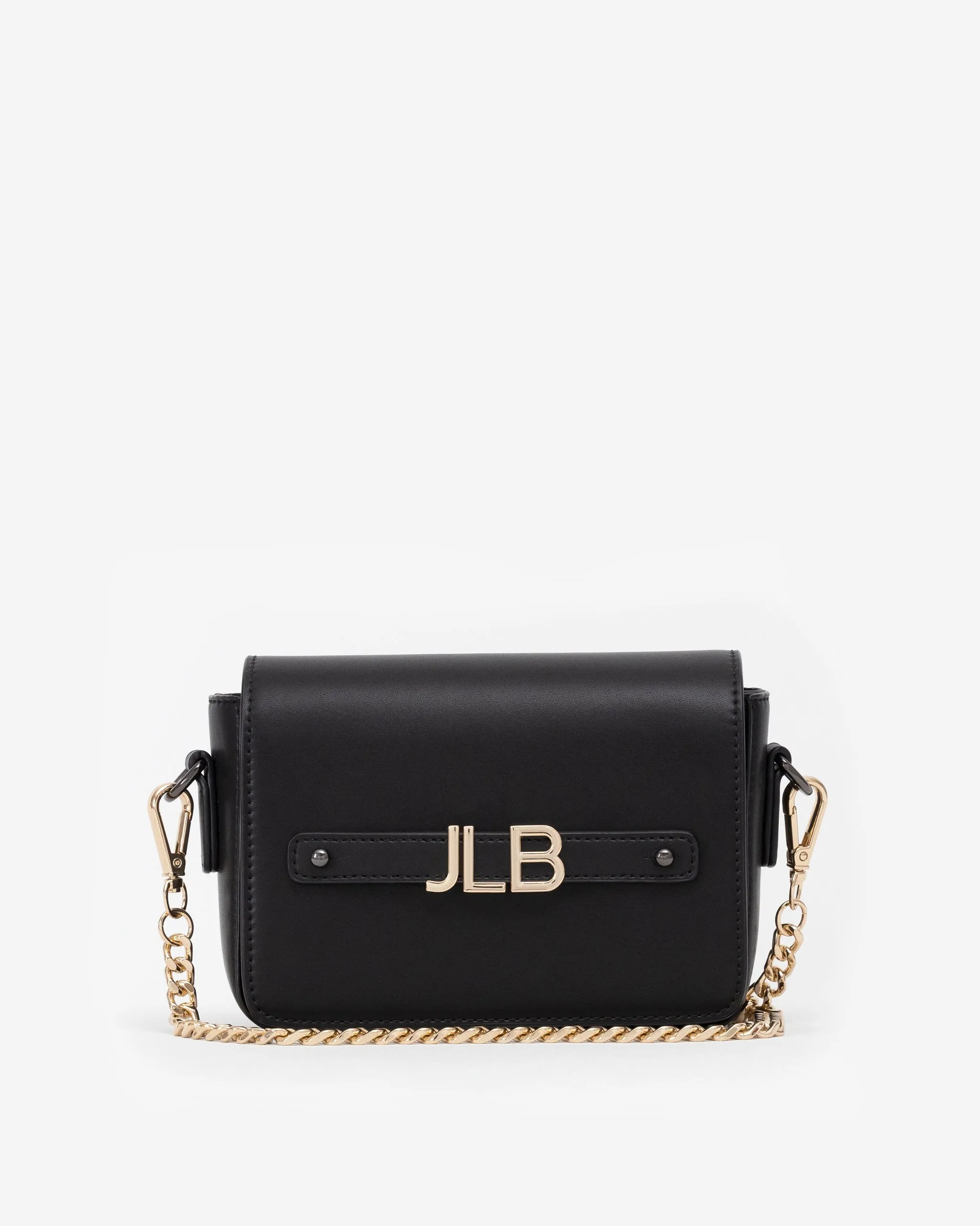 Gold Edition: Crossbody Bag in Black with Personalised Hardware