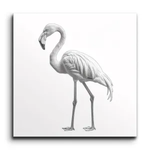 Graceful Flamingo in Monochrome
