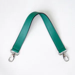 Green Leather Short Handbag Strap