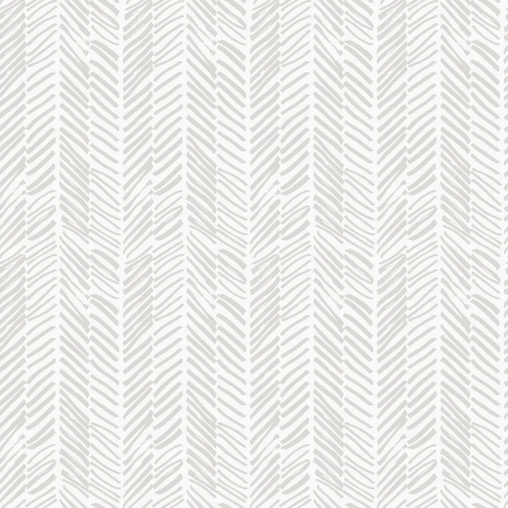 Grey Hand-Drawn Herringbone Pattern