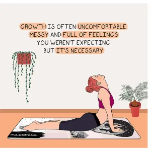 Growth is often uncomfortable Doodle Card