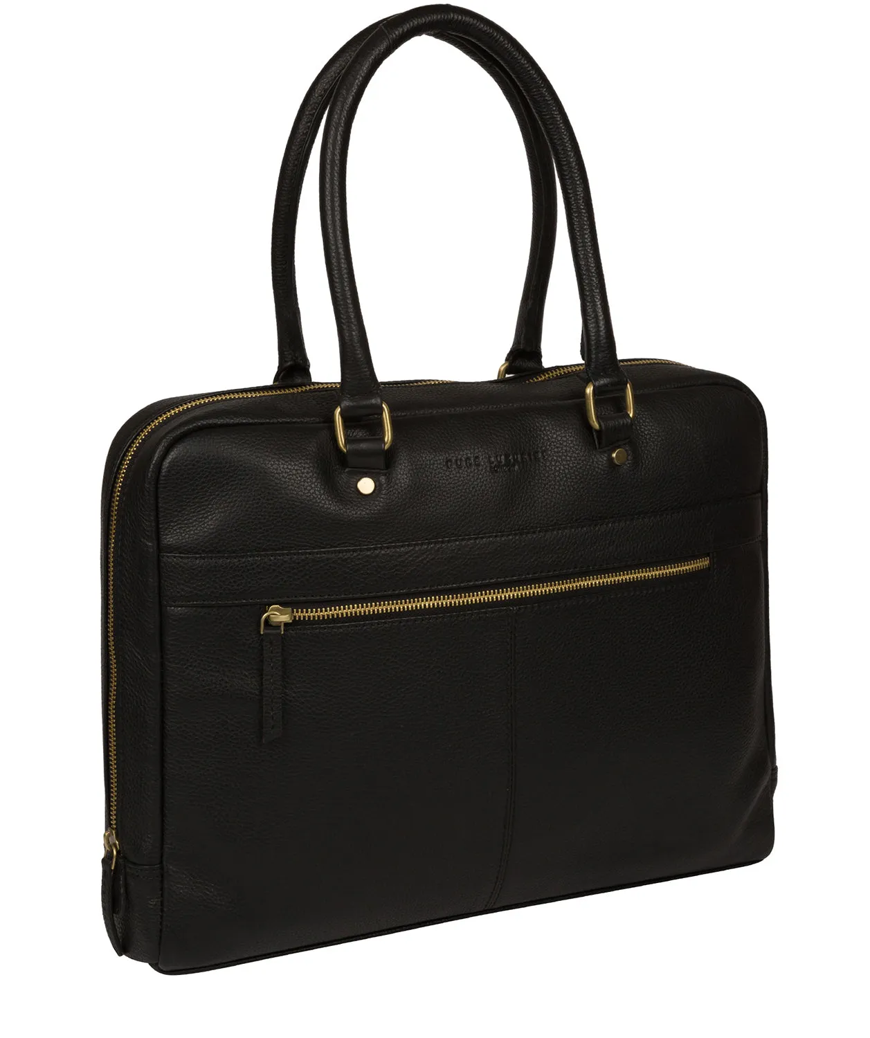 'Harmonia' Black Leather Workbag