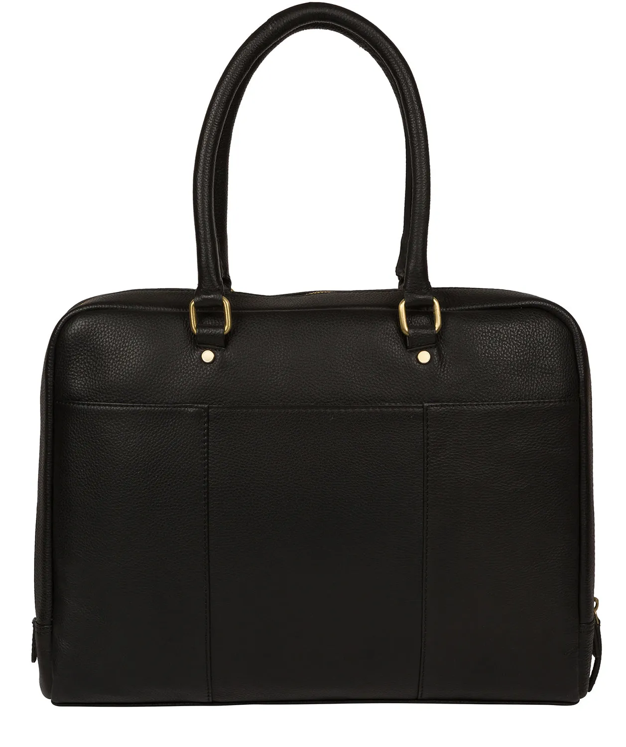 'Harmonia' Black Leather Workbag