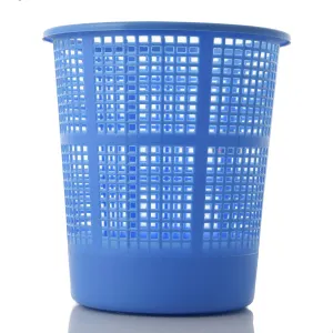 Heart Home Plastic Mesh Dustbin Garbage Bin for Office use, School, Bedroom, Kids Room, Home, Multi Purpose, 5 litres (Blue) HEART2917
