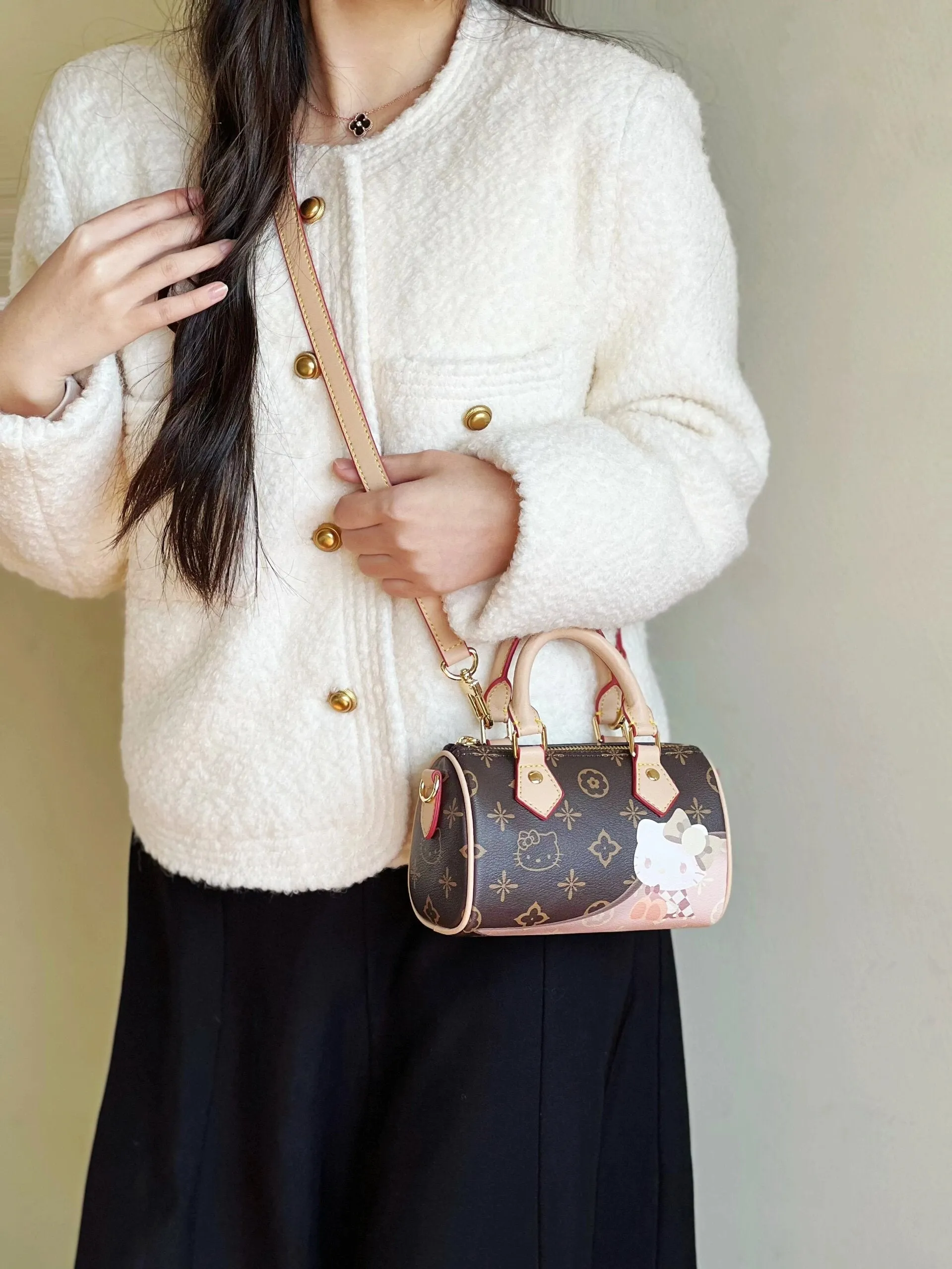 Hellokitty Mini Purse Bag Mini Top Handle Clutch Crossbody Handbag Mini Cute Purse Lipstick Bag Ladies Accessories Gift