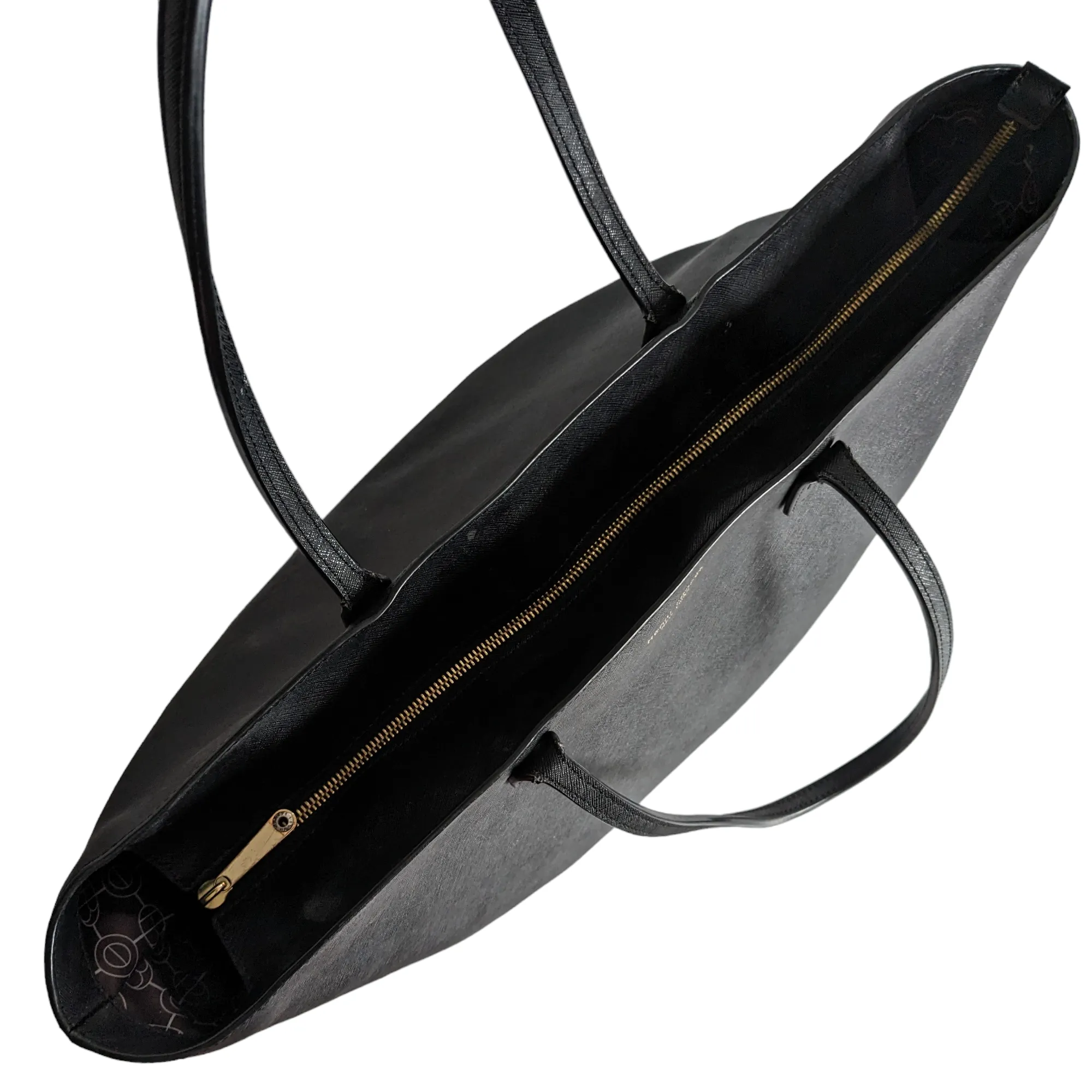 Henri Bendel Black Leather Tote