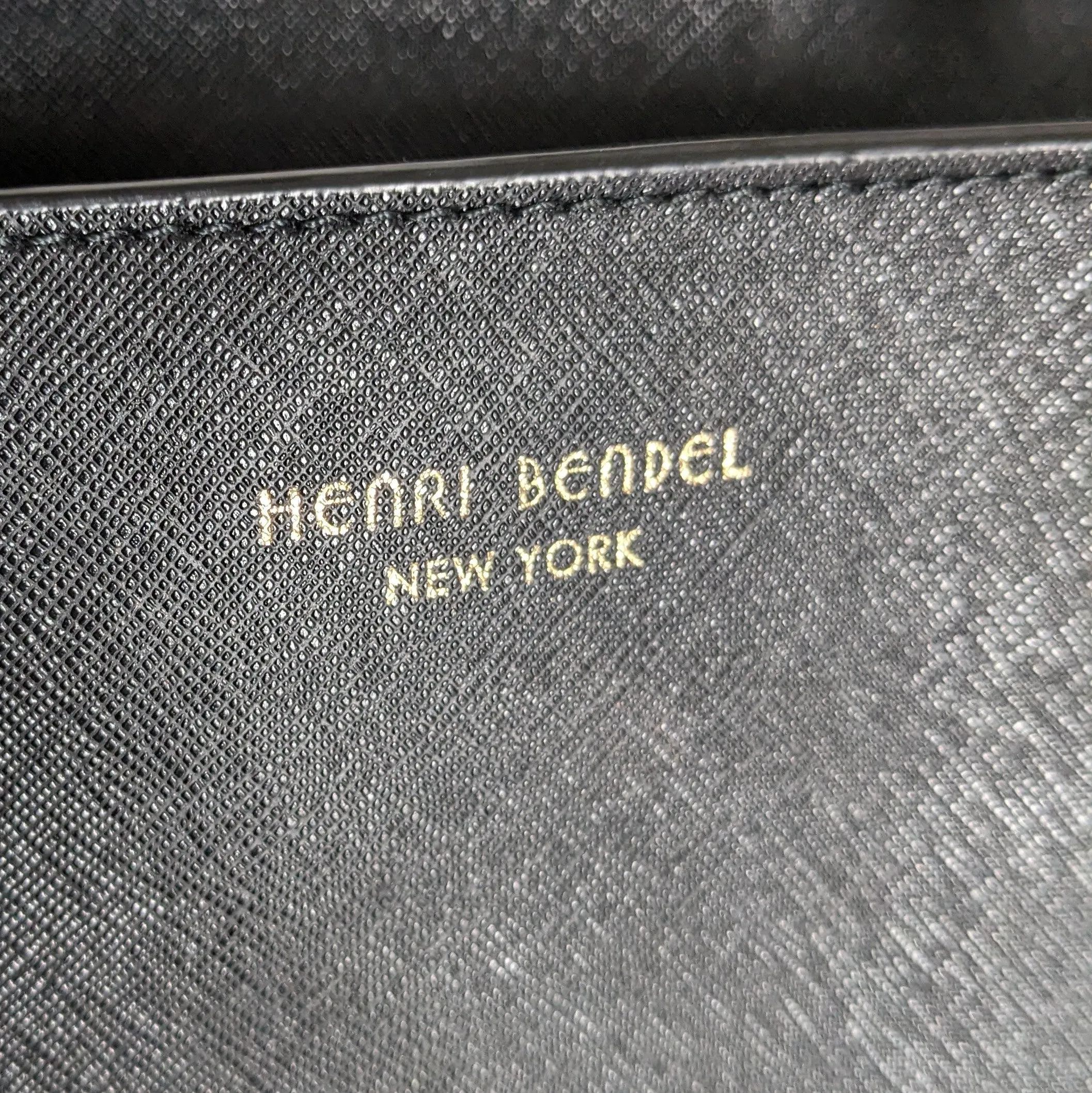 Henri Bendel Black Leather Tote