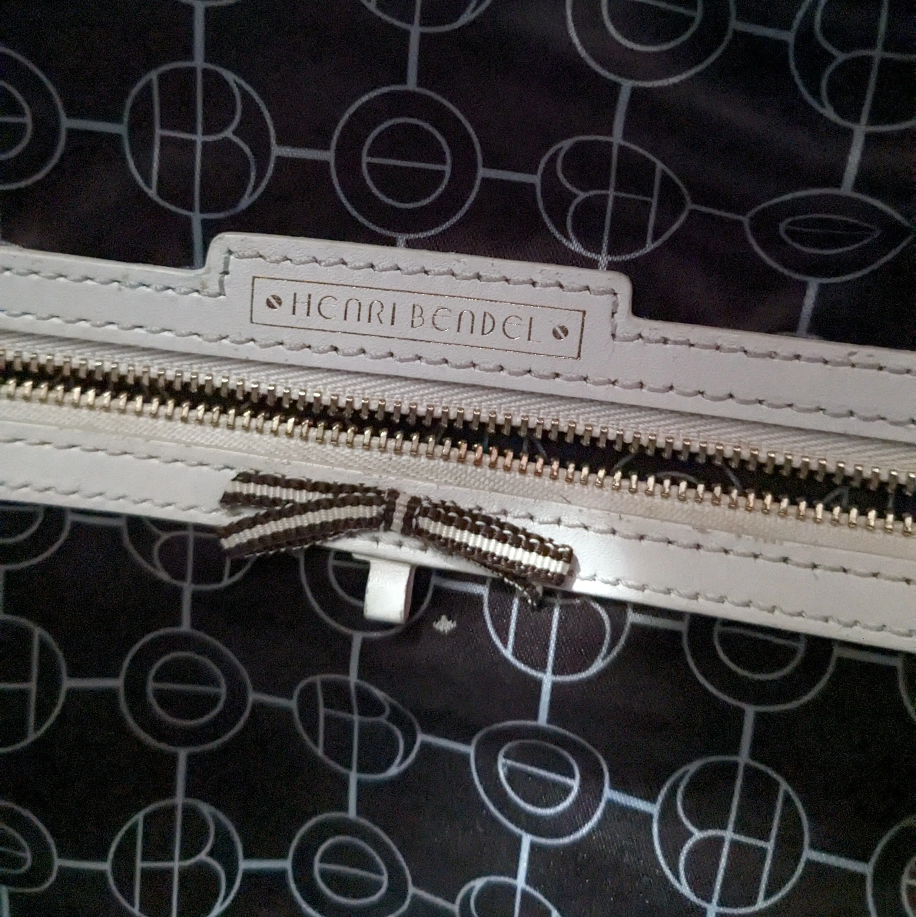Henri Bendel Black Leather Tote