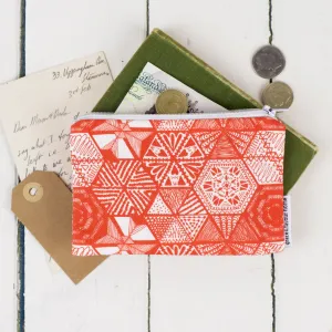 Hexie Doodle Coral Purse
