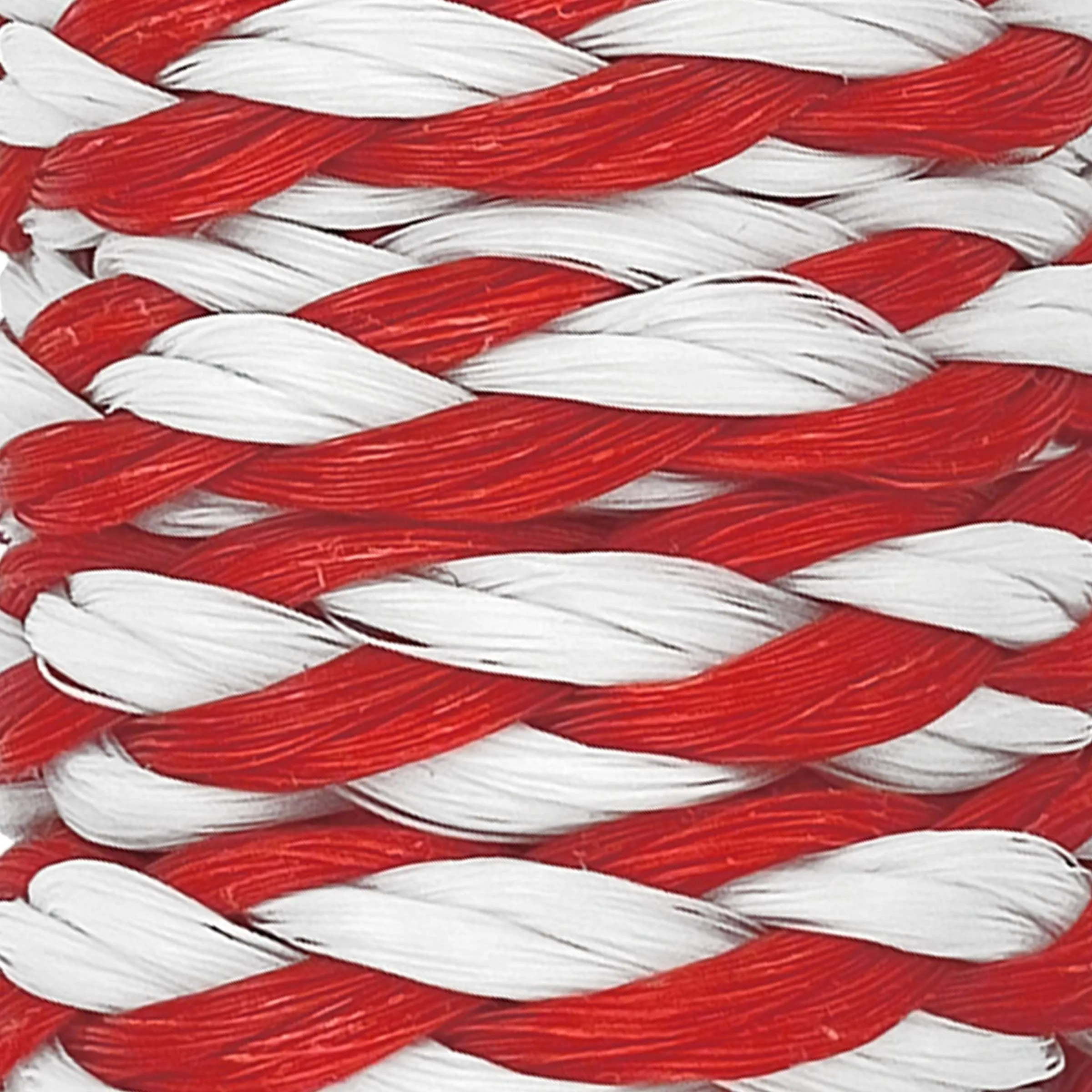 Hollow  Braid Polypropylene Utility Line - Red/White