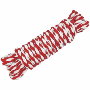 Hollow  Braid Polypropylene Utility Line - Red/White