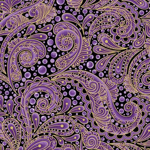 Hooked Fish Paisley Purple
