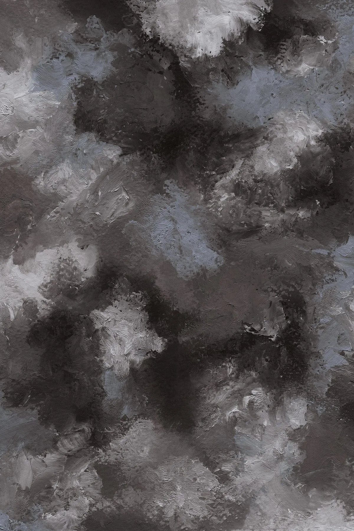 Impressionist Clouds Dark Blue