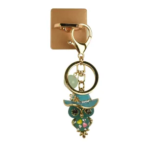 iOrigin Ring Grip and Kick Stand   Rhinestones Studded Owl with Hat Key Chain for Mobile Phones & Tablets