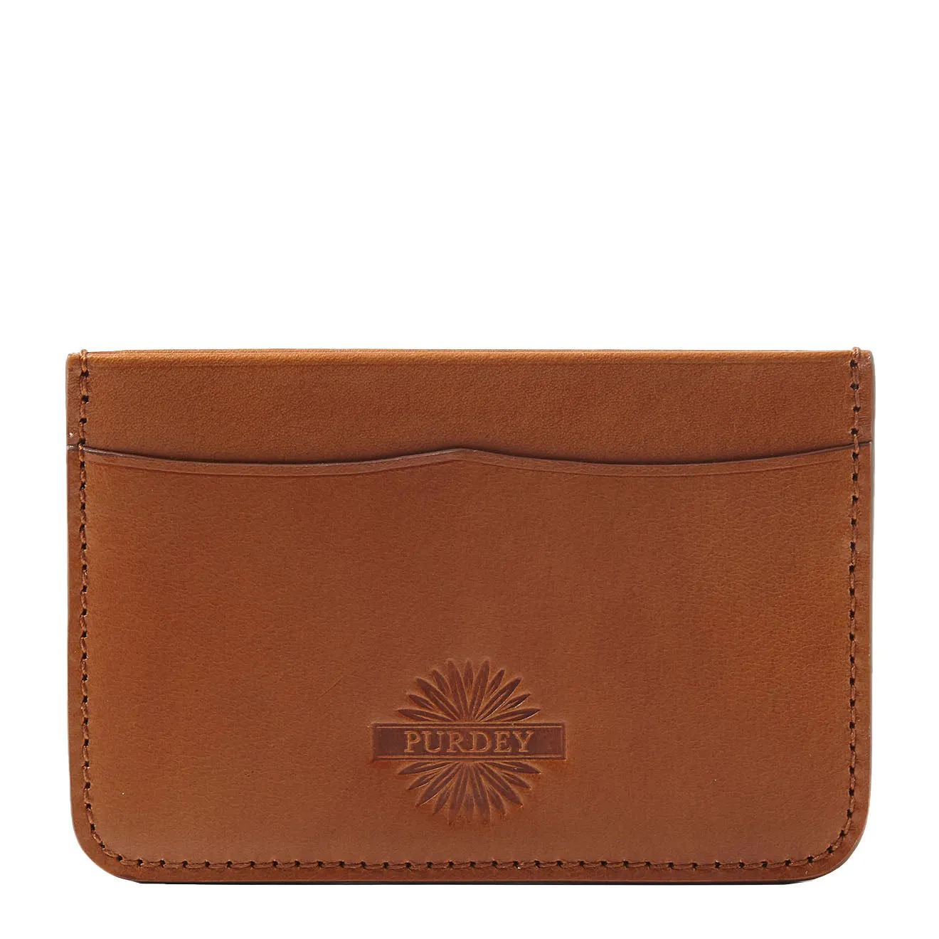 James Purdey Vegetable Tanned Leather Credit Card Holder London Tan