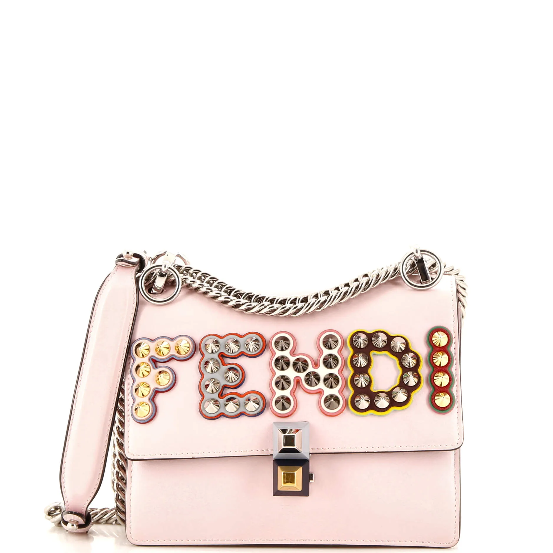 Kan I Bag Embellished Applique Leather Small