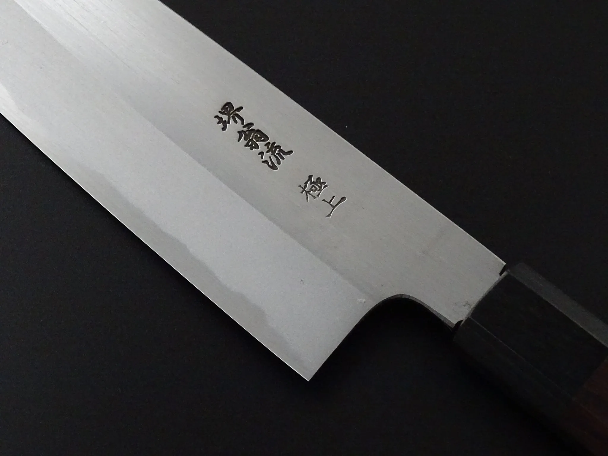 KICHIJI SHIROGAMI-2 SANTOKU 180MM ROSE WOOD HANDLE FORGED BY TANAKA YOSHIKAZU